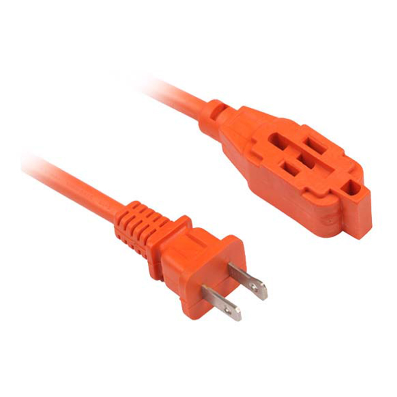 Kabel Ekstensi Luar Ruangan Multi-Outlet Oranye Terang dengan Steker AS 2 Cabang FP-670,FP-671