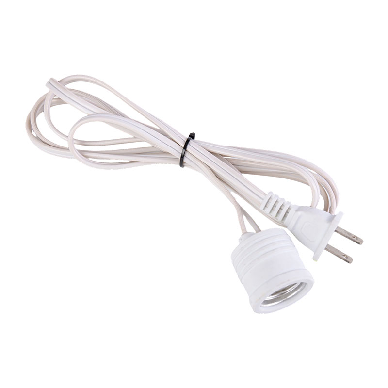 Kabel Ekstensi Daya Soket Lampu E27 dengan Steker AC Dua Cabang FP-740