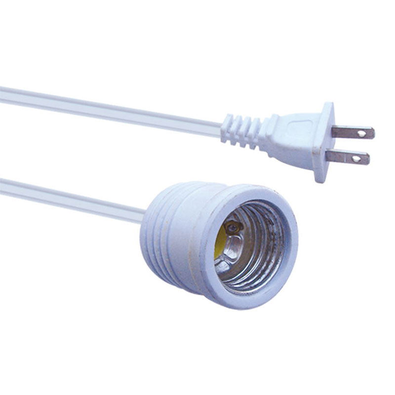 Kabel Ekstensi Daya Soket Lampu E27 dengan Steker AC Dua Cabang FP-740