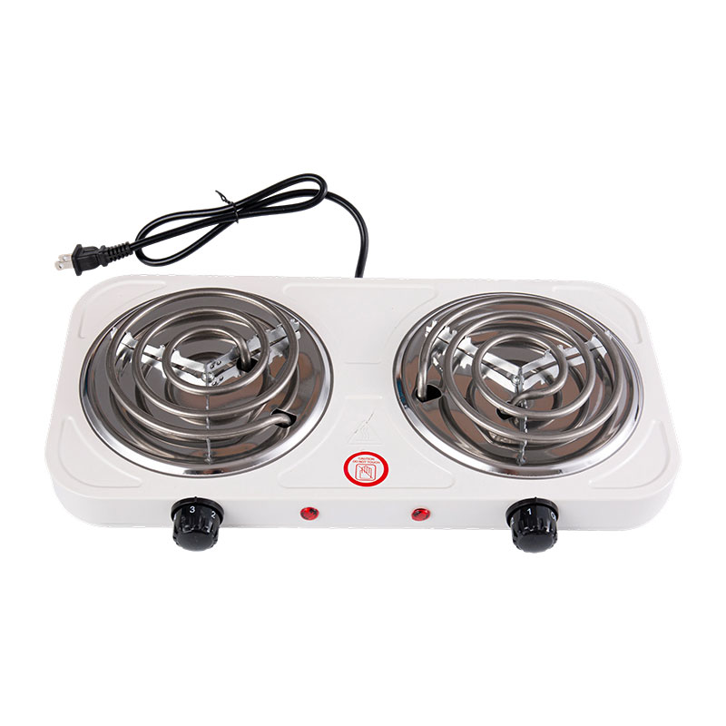 Pelat Panas Listrik Spiral Stainless Steel dengan Pembakar Tunggal atau Ganda